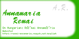 annamaria remai business card